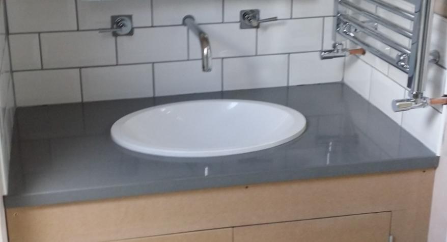A bespoke unit and basin installation for a customer in Reigate 